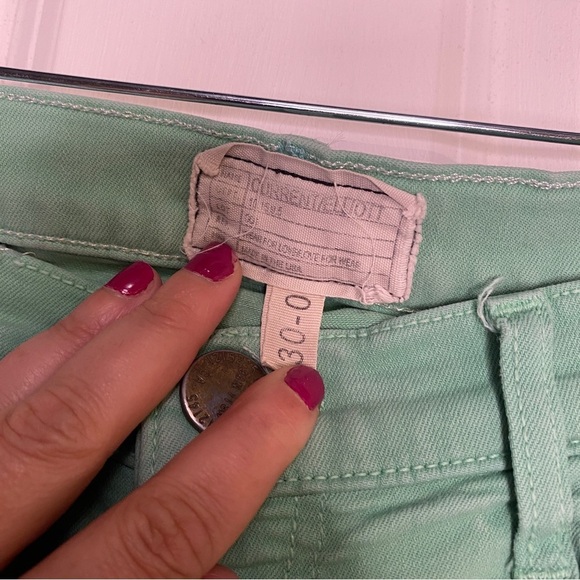 Current/Elliott Winter Green The Ankle Skinny Jeans Size 30 - Picture 6 of 9
